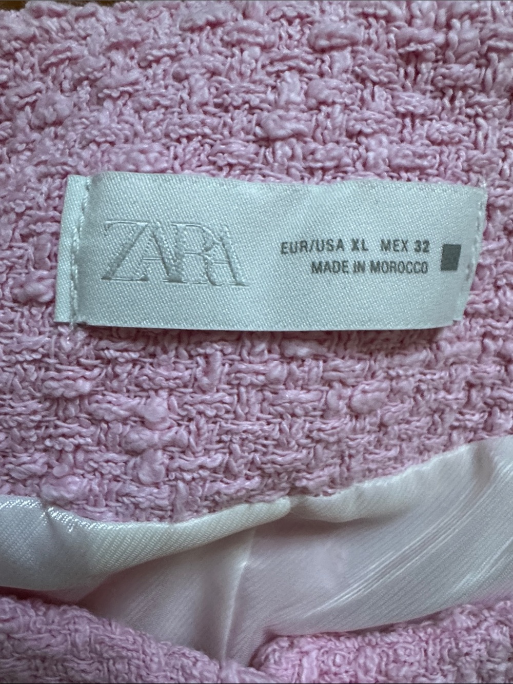 Zara Pink Tweed Belted Vest - Picture 2 of 3